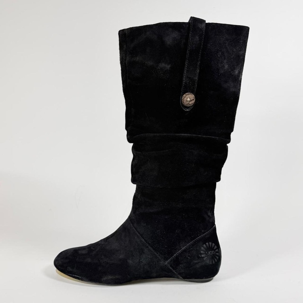 UGG Women's Black Suede Tall Slouch Boots Size 11